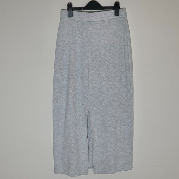 Old Navy | Cozy Maxi Column Skirt Light Heather Gray | Small - Picture 3 of 7